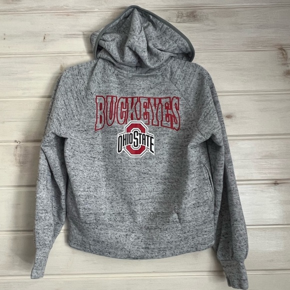 WEAR Bain Andrews Tops - Ohio State Buckeyes Grey Hoodie With Zipper Size Medium